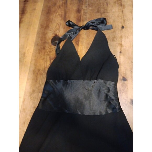 Jones Wear Dress Women's 10 Sexy Black Evening Cocktail Party Halter Knee Length - Picture 2 of 7